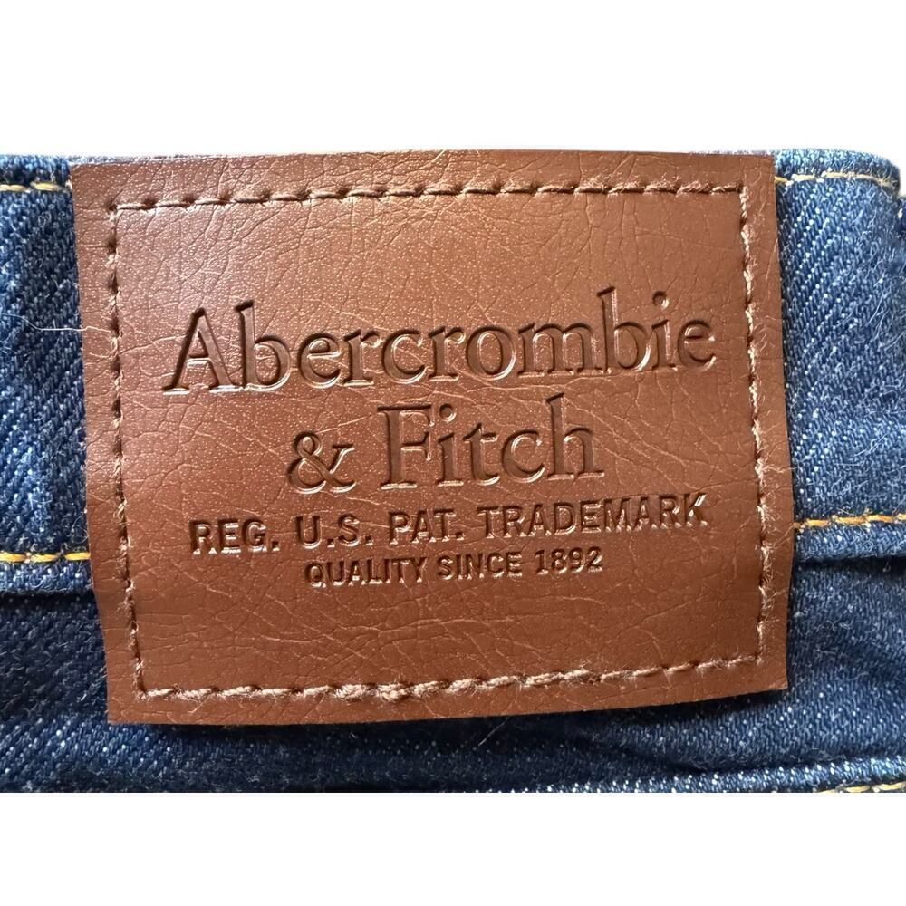 ABERCROMBIE AND FITCH Vintage Stretch Baggy Jeans Men’s 34 X 26 Dark Raw Hems - Picture 7 of 10